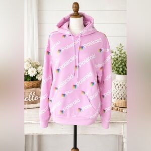 Polaroid hoodie womens M pink